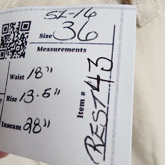 WXYZ Men Cream Denim Carpenter Loose Fit Pants Size 36 - Picture 9 of 9